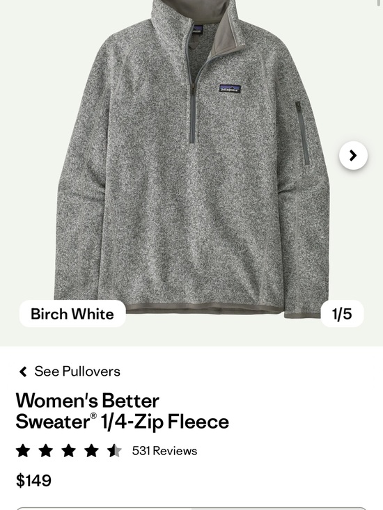 Patagonia Jackets & Blazers - Patagonia Light Gray Heather Quarter-Zip Fleece Pullover